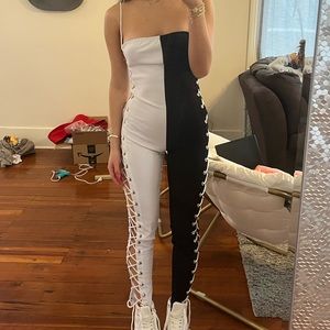 Run The Show Lace-Up Jumpsuit